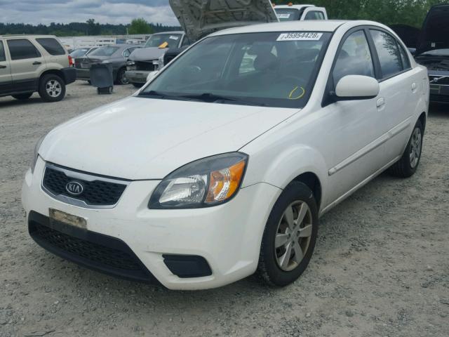 KNADH4A37A6601010 - 2010 KIA RIO LX WHITE photo 2