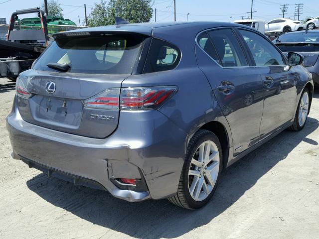 JTHKD5BH5F2219593 - 2015 LEXUS CT 200 GRAY photo 4