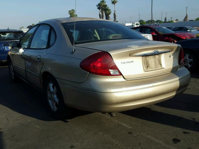 1FAFP52U21A131564 - 2001 FORD TAURUS LX BEIGE photo 3