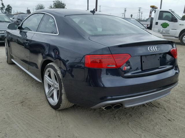 WAUVGAFR7DA051585 - 2013 AUDI S5 PRESTIG BLUE photo 3