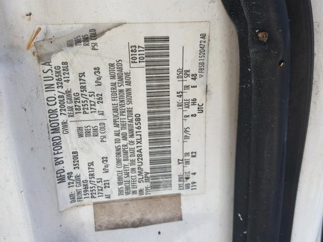 5LMPU28A1XLJ16580 - 1999 LINCOLN NAVIGATOR 黑色 照片 10