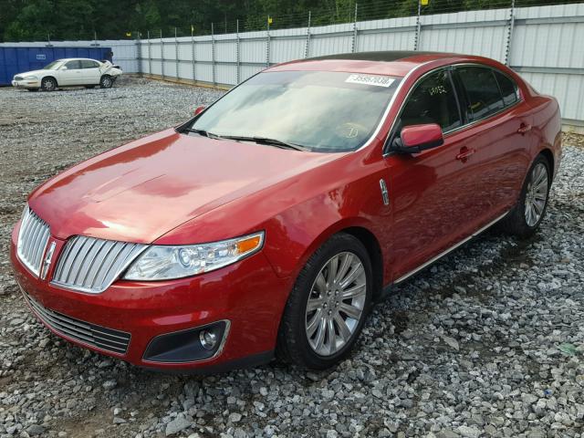 1LNHL9DR4BG612909 - 2011 LINCOLN MKS RED photo 2