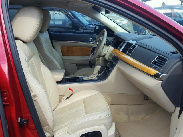 1LNHL9DR4BG612909 - 2011 LINCOLN MKS RED photo 5