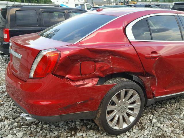 1LNHL9DR4BG612909 - 2011 LINCOLN MKS RED photo 9