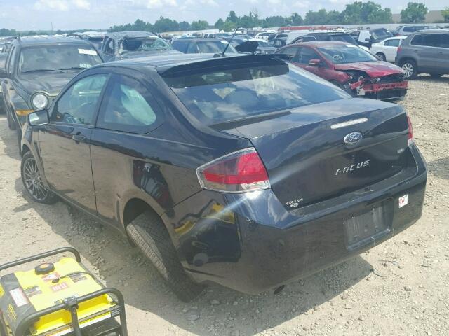 1FAHP33N79W232067 - 2009 FORD FOCUS SES BLACK photo 3