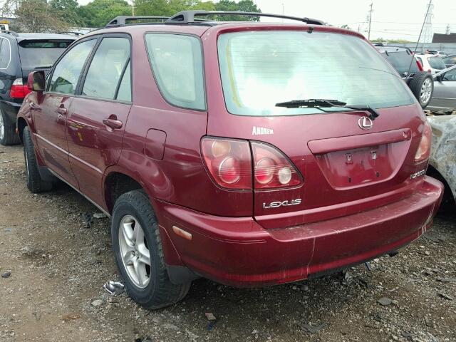 JT6HF10U7Y0120987 - 2000 LEXUS RX 300 MAROON photo 3