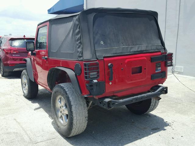 1J4AA2D19BL503490 - 2011 JEEP WRANGLER S RED photo 3