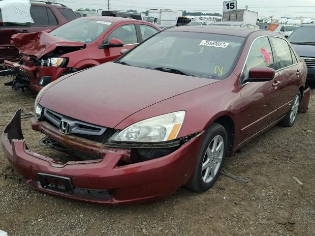 1HGCM66534A086204 - 2004 HONDA ACCORD EX RED photo 2