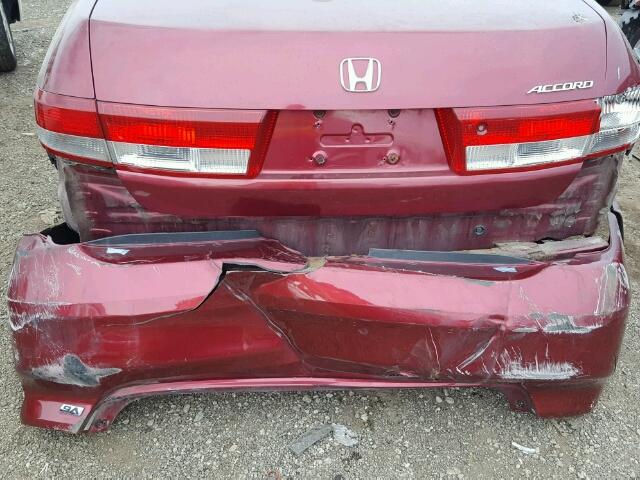 1HGCM66534A086204 - 2004 HONDA ACCORD EX RED photo 9