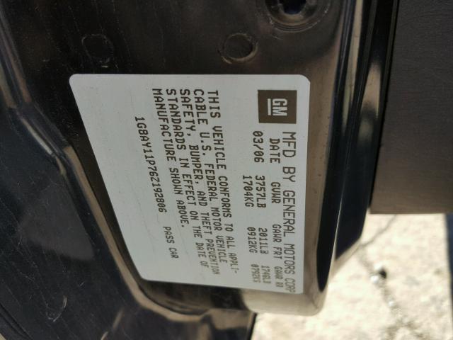 1G8AY11P76Z192806 - 2006 SATURN ION REDLIN BLACK photo 10