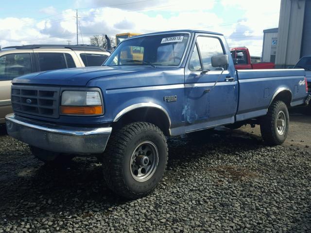 2FTHF26H6SCA38922 - 1995 FORD F250 BLUE photo 2