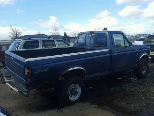 2FTHF26H6SCA38922 - 1995 FORD F250 BLUE photo 4