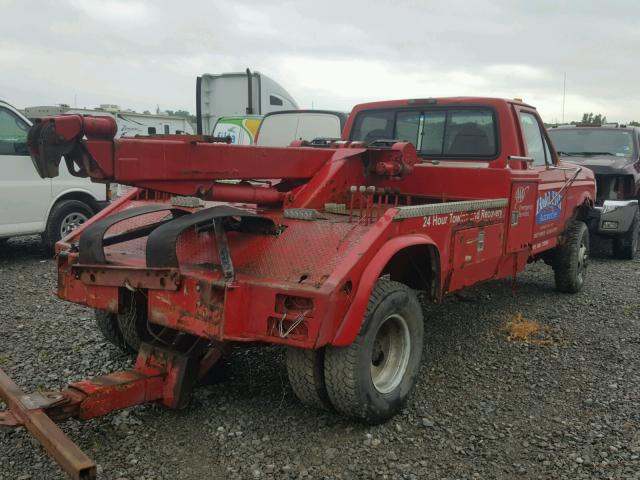 1FDKF38F2VEA18281 - 1997 FORD F350 RED photo 4