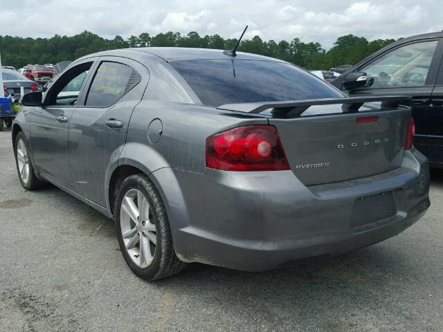 1C3CDZCB0DN506220 - 2013 DODGE AVENGER SX GRAY photo 3