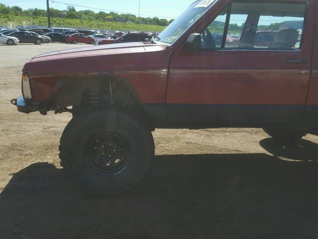 1J4FJ27L8LL210393 - 1990 JEEP CHEROKEE RED photo 9