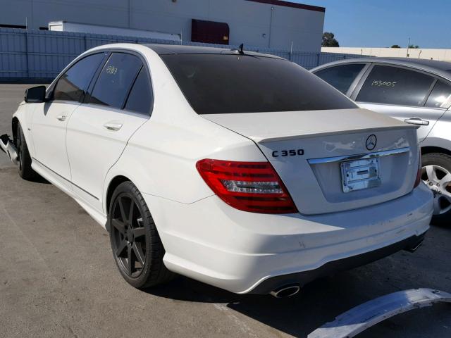 WDDGF5HB6CR218482 - 2012 MERCEDES-BENZ C 350 WHITE photo 3