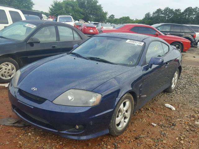 KMHHM65D36U230487 - 2006 HYUNDAI TIBURON GS BLUE photo 2