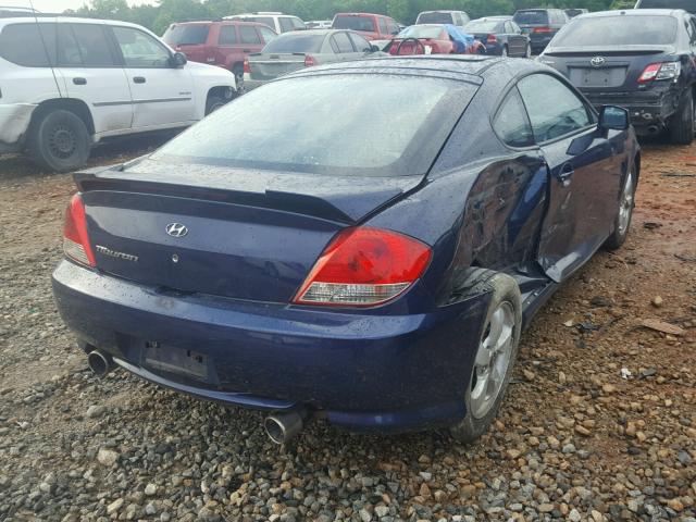 KMHHM65D36U230487 - 2006 HYUNDAI TIBURON GS BLUE photo 4