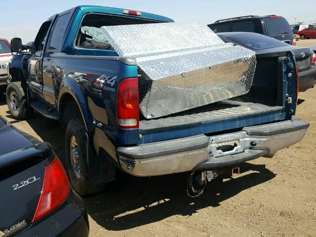 3FTNW21F81MA57872 - 2001 FORD F250 BLUE photo 3