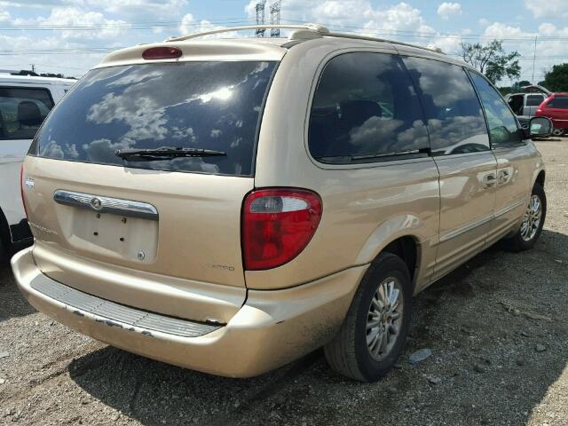 2C8GP64L21R331489 - 2001 CHRYSLER TOWN & COU GOLD photo 4