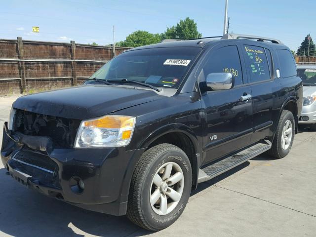 5N1AA08C68N607370 - 2008 NISSAN ARMADA SE BLACK photo 2