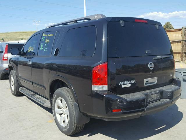 5N1AA08C68N607370 - 2008 NISSAN ARMADA SE BLACK photo 3