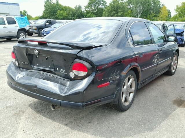 JN1CA31A31T314425 - 2001 NISSAN MAXIMA GXE BLACK photo 4