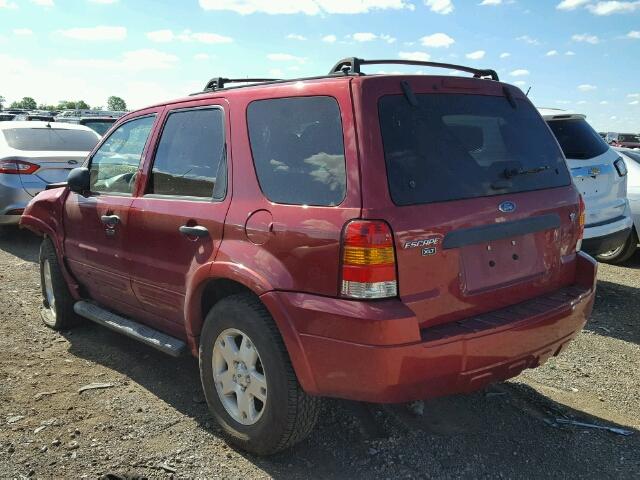 1FMYU03157KA86041 - 2007 FORD ESCAPE XLT RED photo 3