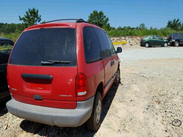 2B4FP2533WR604500 - 1998 DODGE CARAVAN RED photo 4