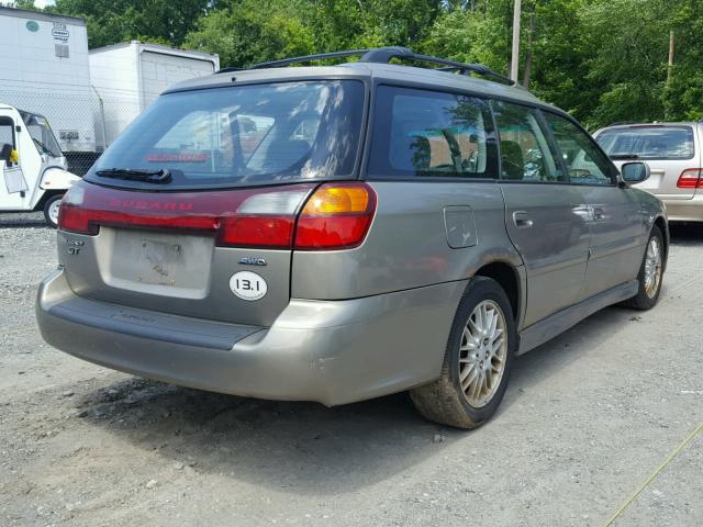 4S3BH645527300458 - 2002 SUBARU LEGACY GT BEIGE photo 4