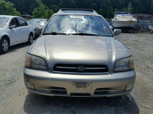 4S3BH645527300458 - 2002 SUBARU LEGACY GT BEIGE photo 9