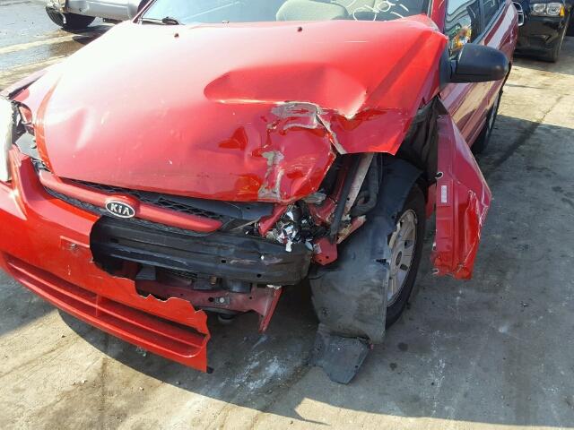 KNADC165336169350 - 2003 KIA RIO CINCO RED photo 9