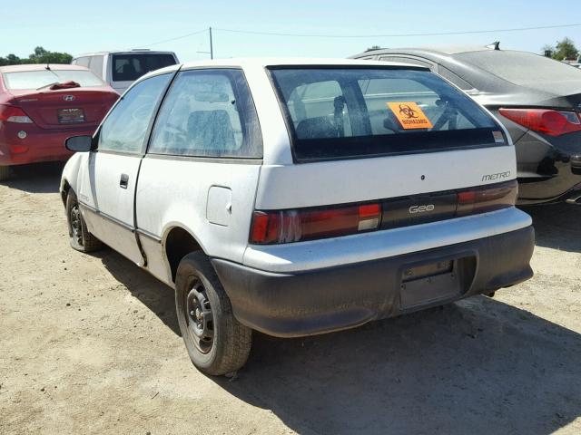 2C1MR2467N6735121 - 1992 GEO METRO BASE WHITE photo 3