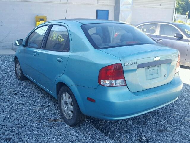 KL1TG52635B325946 - 2005 CHEVROLET AVEO LT TEAL photo 3