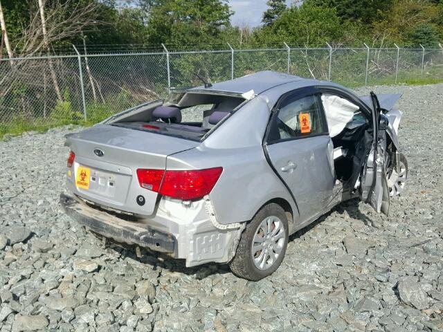 KNAFT4A20A5233354 - 2010 KIA FORTE LX SILVER photo 4