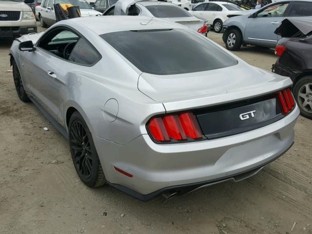 1FA6P8CF7G5237608 - 2016 FORD MUSTANG GT SILVER photo 3