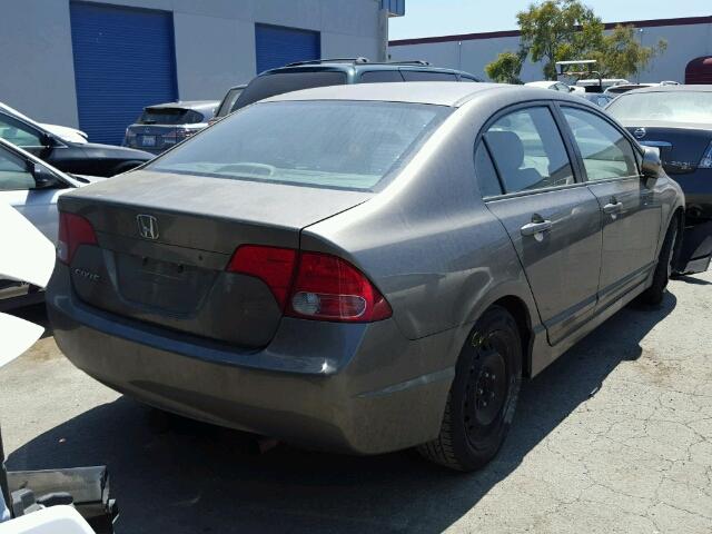 2HGFA16598H318434 - 2008 HONDA CIVIC LX GRAY photo 4