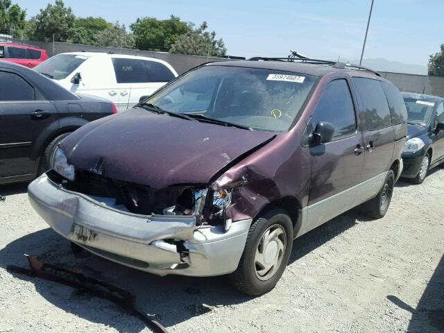 4T3ZF13C9XU122914 - 1999 TOYOTA SIENNA LE PURPLE photo 2