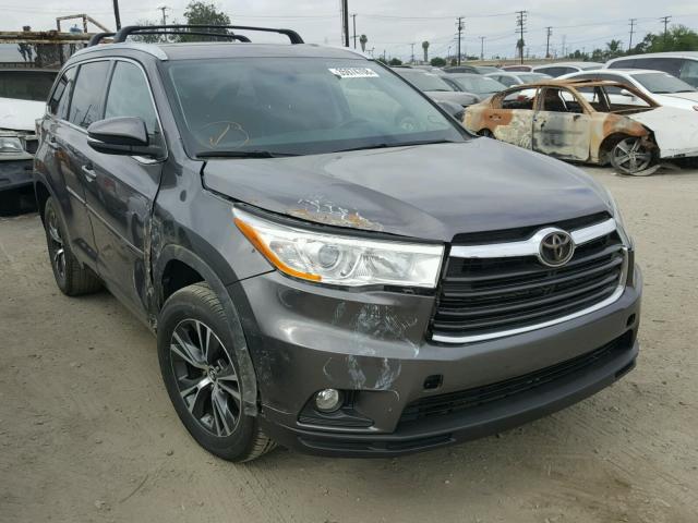5TDKKRFH5GS135437 - 2016 TOYOTA HIGHLANDER ნაცრისფერი ფოტო 1