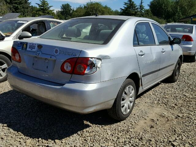 1NXBR32E57Z770203 - 2007 TOYOTA COROLLA CE SILVER photo 4