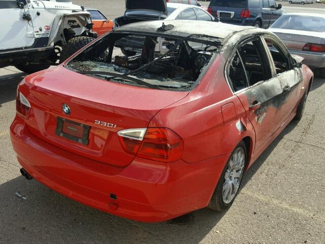 WBAVB33566AZ85722 - 2006 BMW 330 I RED photo 4