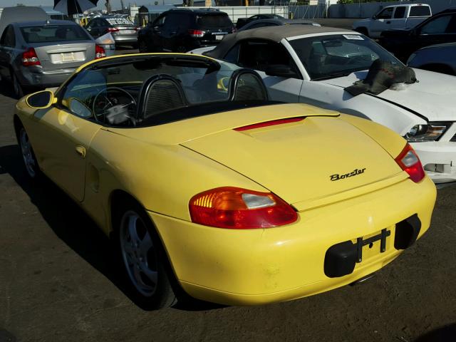 WP0CA2983WU621202 - 1998 PORSCHE BOXSTER YELLOW photo 3