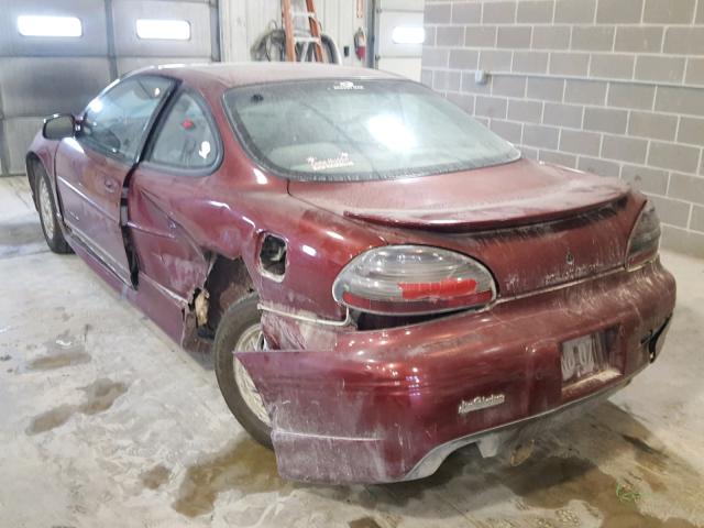1G2WP12K71F124456 - 2001 PONTIAC GRAND PRIX მუქწითელი ფოტო 3
