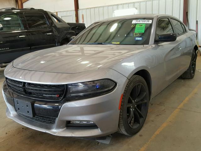 2C3CDXHG5GH140521 - 2016 DODGE CHARGER SX GRAY photo 2