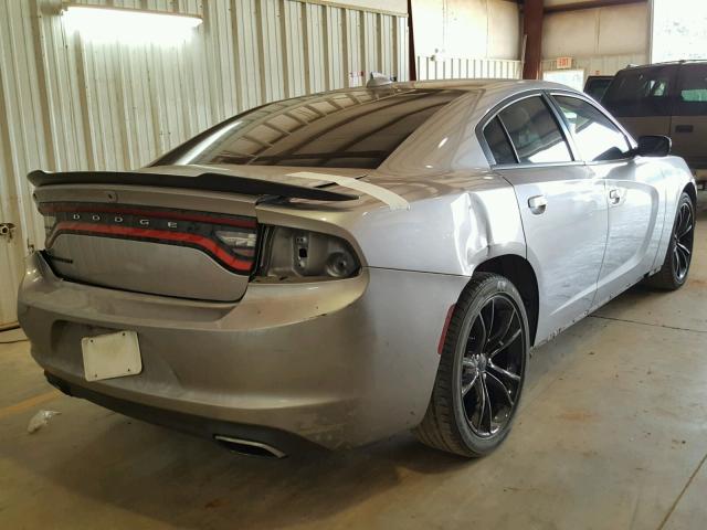 2C3CDXHG5GH140521 - 2016 DODGE CHARGER SX GRAY photo 4