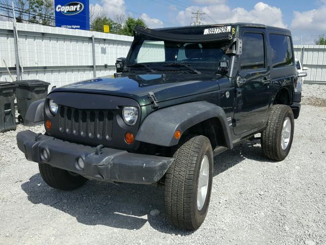 1J4AA2D14BL636920 - 2011 JEEP WRANGLER S GREEN photo 2