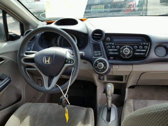 JHMZE2H52AS002230 - 2010 HONDA INSIGHT LX BLACK photo 9