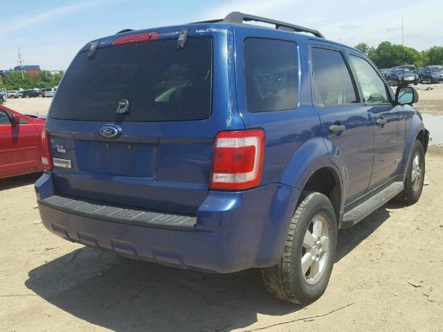 1FMCU03Z48KA71712 - 2008 FORD ESCAPE XLT BLUE photo 4