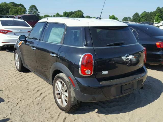 WMWZB3C52BWM01377 - 2011 MINI COOPER COU BLACK photo 3