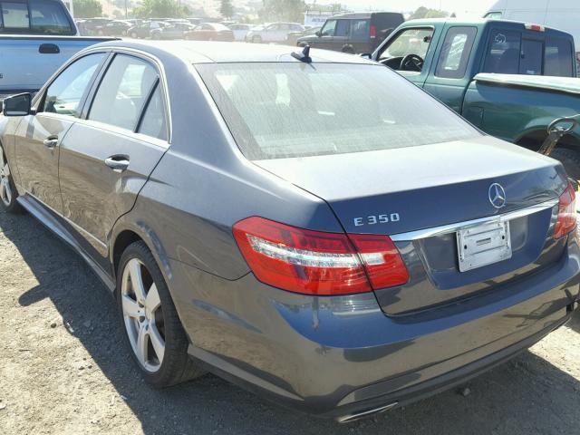 WDDHF5GB1BA495365 - 2011 MERCEDES-BENZ E350 GRAY photo 3